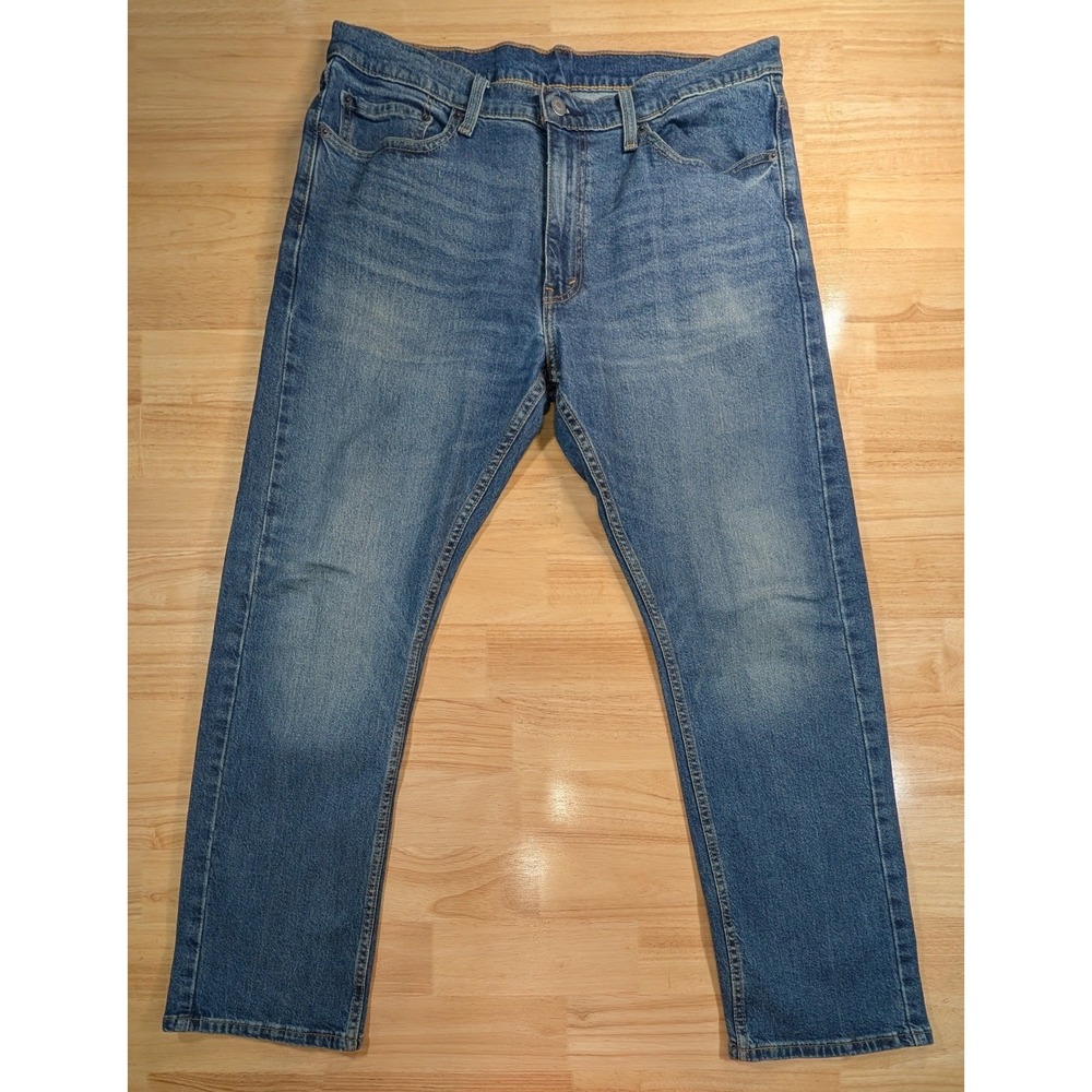 Levis 513 Slim Straight Jeans Mens 36x30 Medium Wash Blue Denim 08513-0715